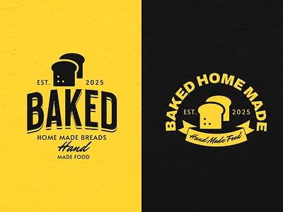 Baked Homemade Bread Logo Design artisan bakery bakery logo branding branding design bread custom logo food business logo graphic design hand drawn home made home made food illustration logo logo design logotype restaurant identity restaurant logo vintage vintage bakery logo