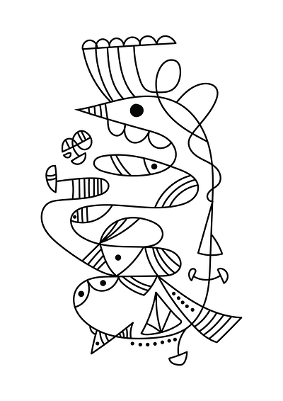 Inner child creativity :) abstract illustration line art