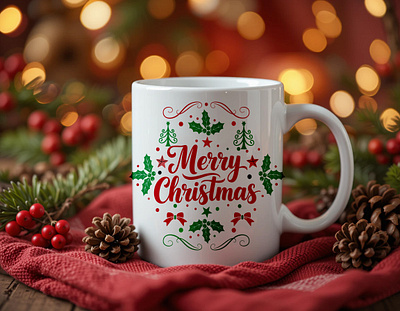 Creative Christmas Typography T-shirt Design | Festive SVG & Pri animation branding christmas costom design creative design graphic design illustration logo motion graphics ui ux vector