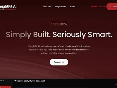 FreightFit AI website design motion graphics website