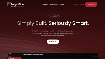 FreightFit AI website design motion graphics website