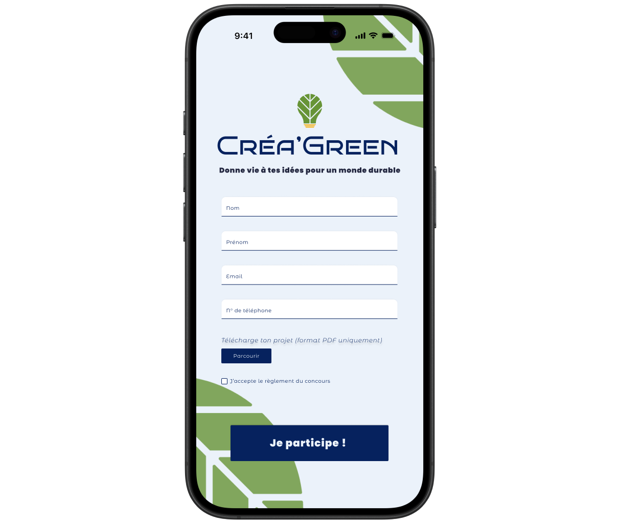 Créa'Green - Challenge UI #001 branding branding design challenge 001 dailyui design graphic graphic design logo ui ui challenge