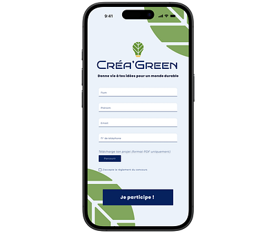 Créa'Green - Challenge UI #001 branding branding design challenge 001 dailyui design graphic graphic design logo ui ui challenge