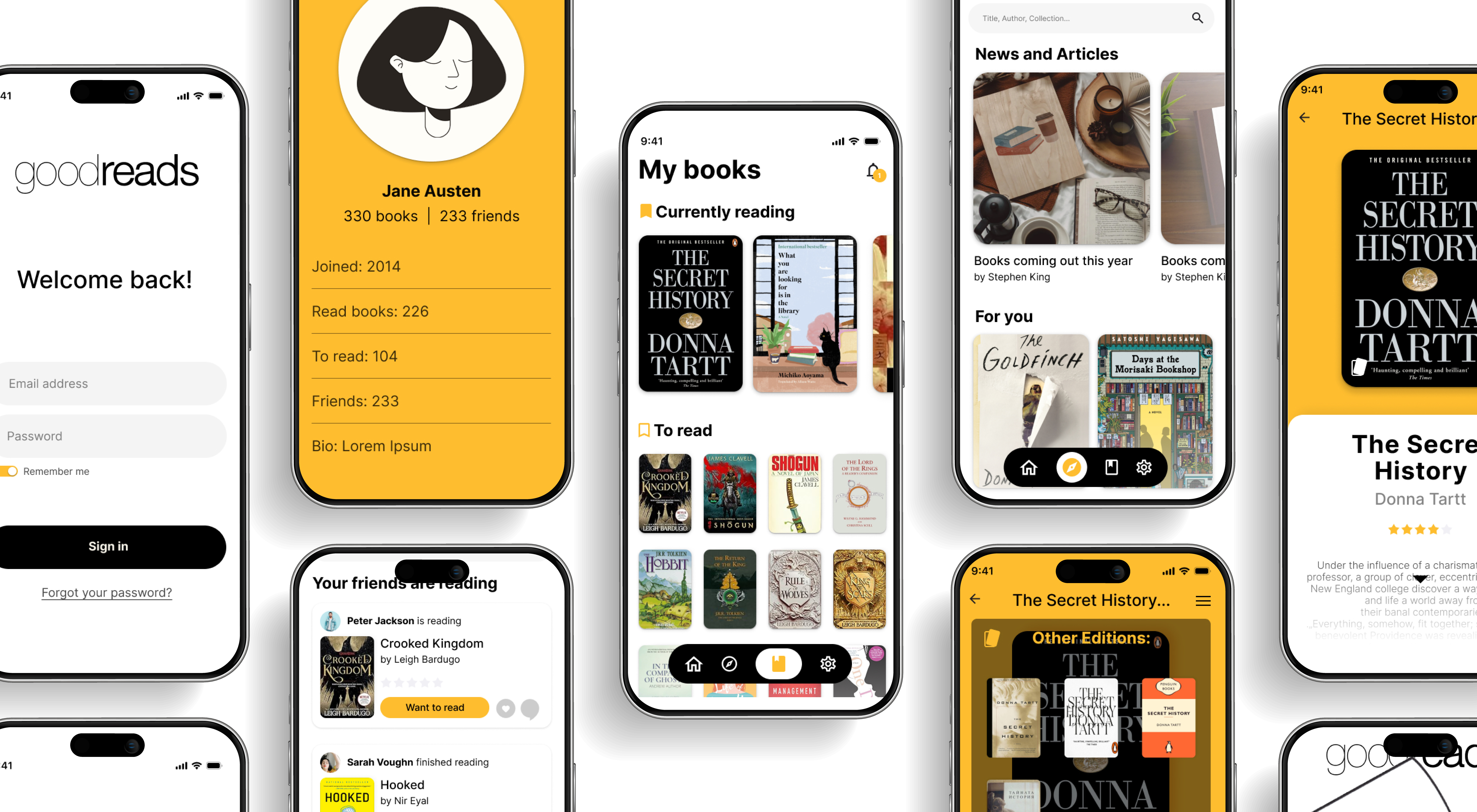 GoodReads Redesign Study app goodreads product design ui ux