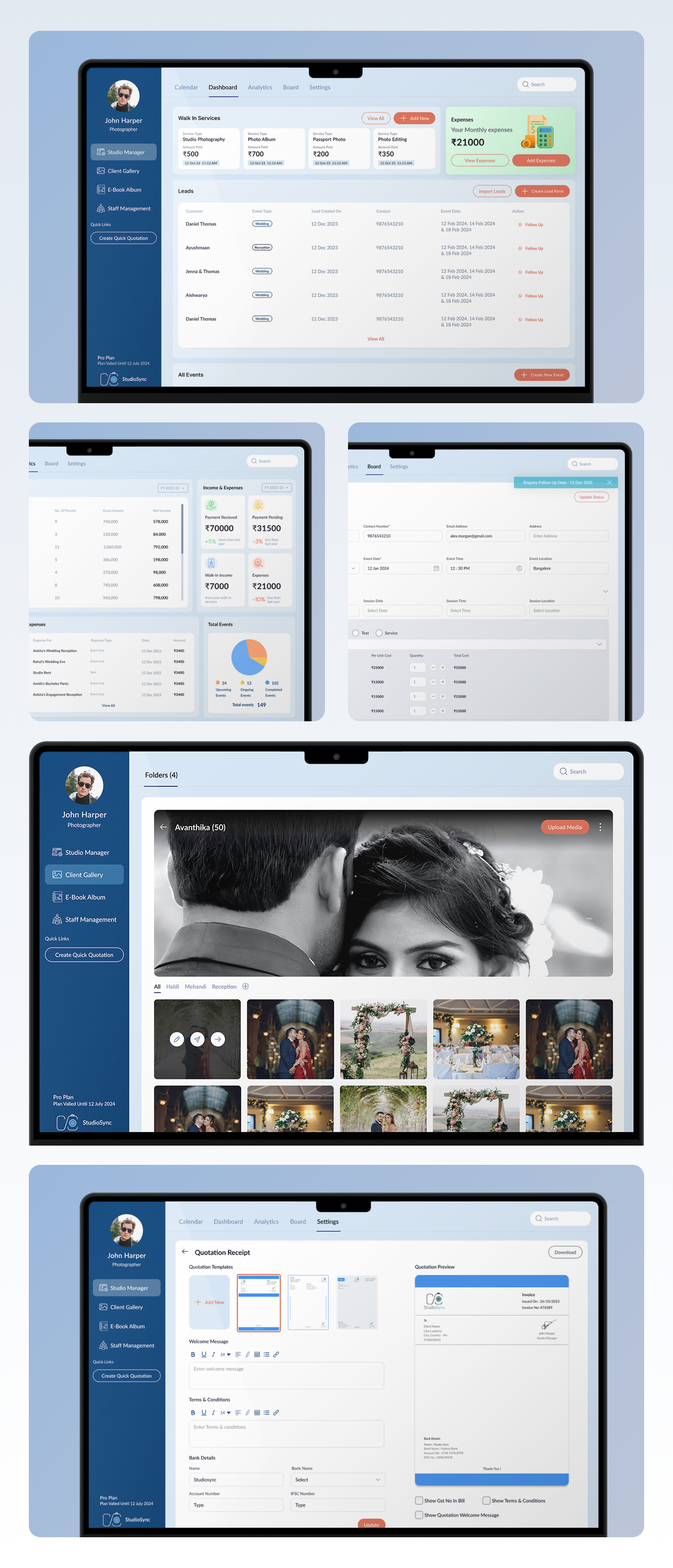 StudioSync — Redefining Photography Connections creativeagency creativecollaboration designagency minimaldesign photographertools photographyplatform productdesign tentacklesdesign uiuxdesign websitedesign