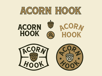 Acorn Hook Tattoo Furniture Branding branding design drawing graphic design handmade illustration lettering logo type