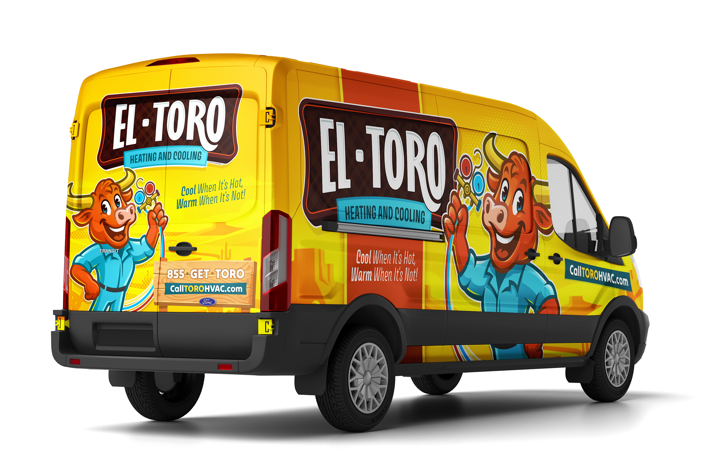 Example of Home Service Logo + Van Wraps