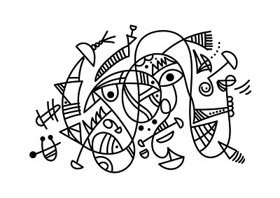 Inner child creations abstract illustration line art weird