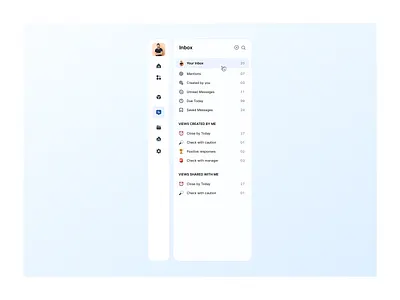 Minimal Nav Bar UI avatar chat chatbar design dual nav bar lhs menu menu bar messages minimal minimal design navigation bar navigation nav pin nav bar two nav bar ui ui ux design user profile views