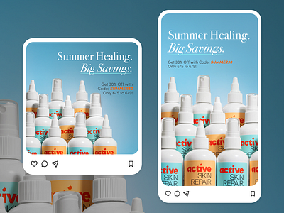 ☀️ Summer Savings Meta Ads | Active Skin Repair ads branding meta performance creative sale skincare