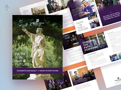 Faith in the Future: Fundraising Campaign Collateral booklet brand brochure campaign campaign collateral collateral college content design faith future graphic design higher education logo print print design typography university vector visual design