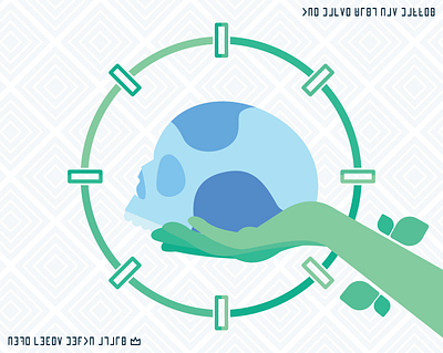 Death Springs Hope abstract geometric illustration lines vector