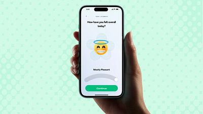Mobile Mockup - Mood Tracker design feelings forms mobile mobile app mobile design mobile layout mobile mockup mobile ui mockup mood tracker mood tracker ui onboarding uiux visual design