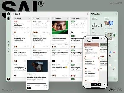 AI Board dashboard data design homepage interface ios iphone manager mobile simpl ui