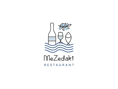 Mezedaki Greek Restaurant Logo adobe illustrator branding graphic design greek restaurant logo illustrator logo logo design restaurant restaurant logo vector visual identity