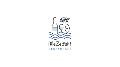Mezedaki Greek Restaurant Logo adobe illustrator branding graphic design greek restaurant logo illustrator logo logo design restaurant restaurant logo vector visual identity