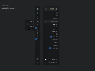 Sidebar navigation for Dashboard 4px rule clean dropdown dropdown menu menu icon minimal nav nav icons navigation navigation bar sidebar sidebar navigation sub menu ui ui design user interface ux ux design web design wireframe