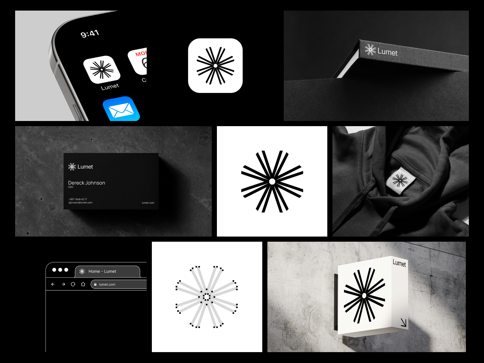 Lumet brand identity brand branding business company favicon graphic design icon logo logo design logodesign logomark logotype minimal minimalist presentation profile simple sun sunray symbol