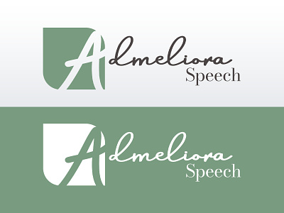 Admeliora Speech - Logo Design brand design branding graphic design logo marketing print design speech speech thereapy teletherapy