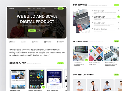 Digimon - Creative Agency Landing Page agency b2b business company corporate creative creative agency digital marketing landing page marketing minimalist modern portfolio professional service studio ui ux web design website