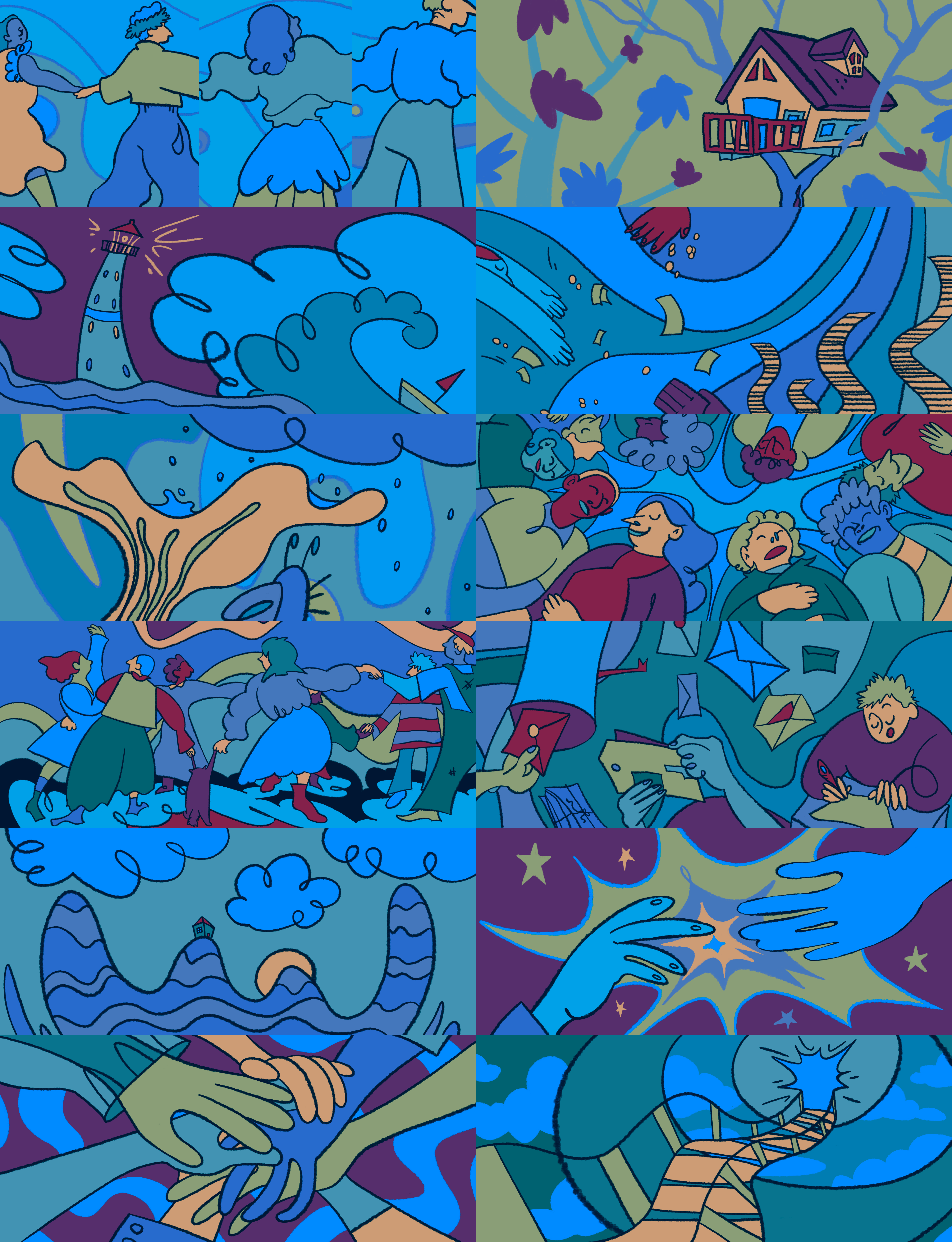 a project from 2023 for socials of a human rights organization graphic design illustration