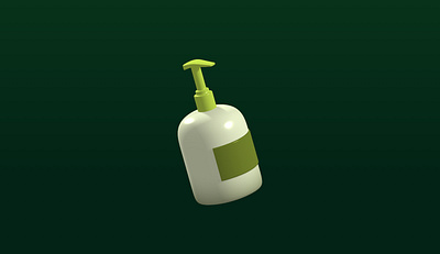 3D Handwash bottle branding graphic design
