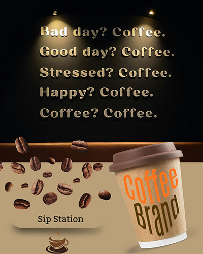 Coffee Shop Ad advertising banner ad cafe coffee lovers coffee shop poster design