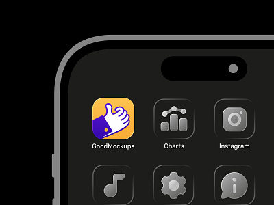 Free Close-Up App Icon Logo Mockup PSD In iOS 26 Style app app mockup download free free mockup icon mockup logo mockup mockup psd