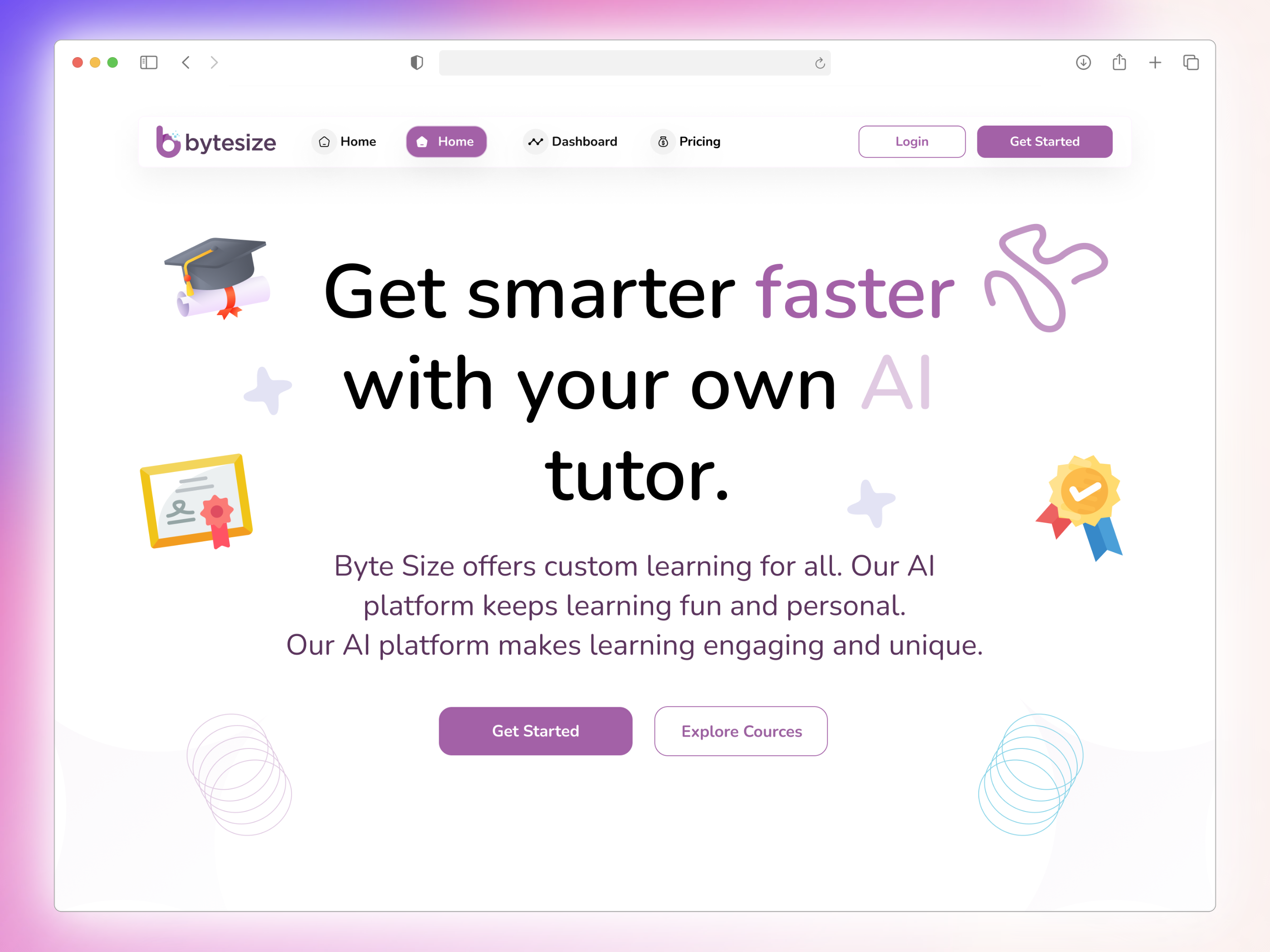 Example of Website Design Or Landing Page Design