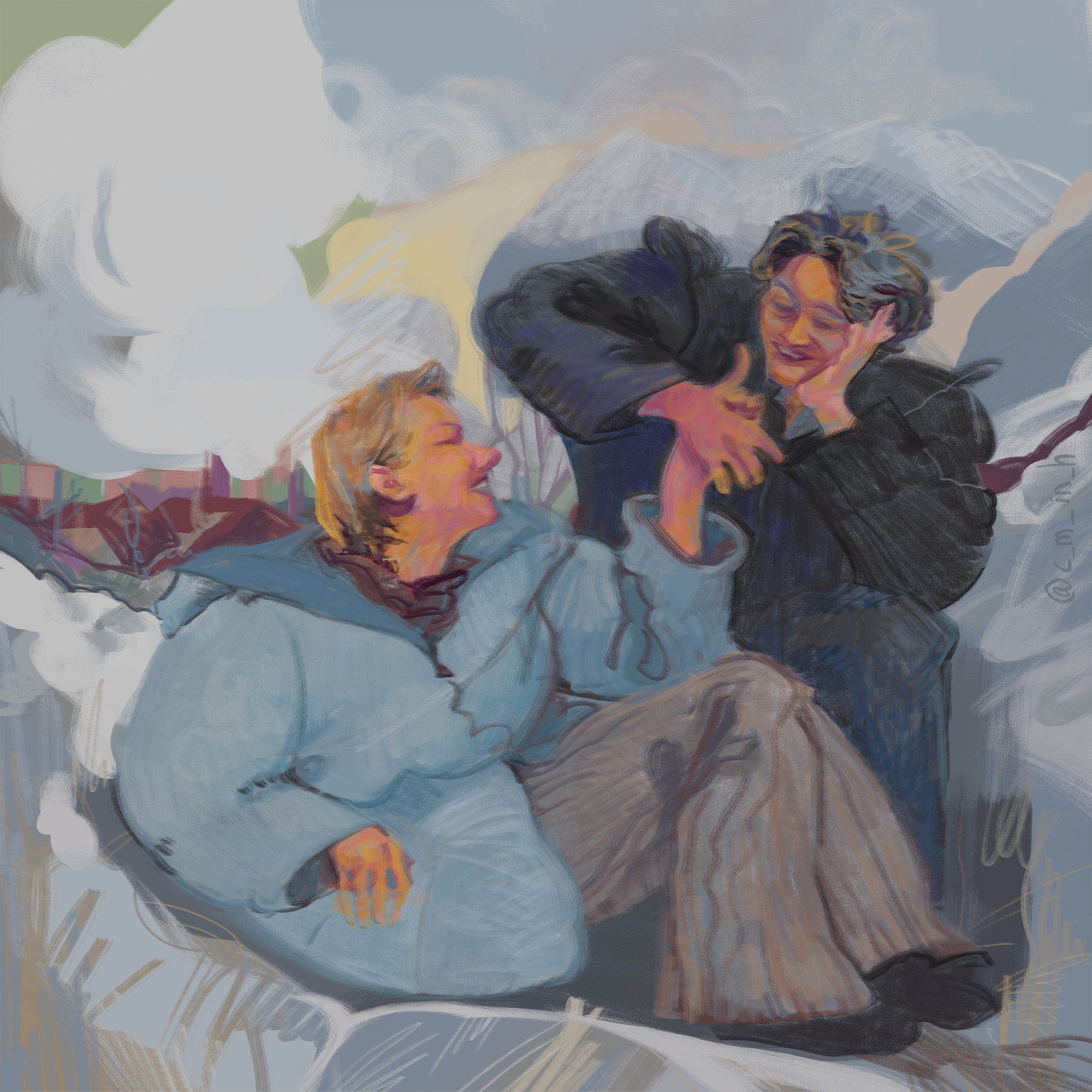 a quick illustration inspired by anatomy of a fall illustration