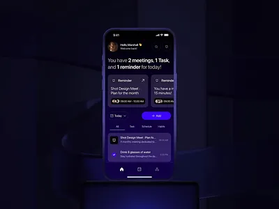 Task Management App - Interaction app app design app ui design clean dark mode date design interaction management mobile app design mobile app ui modern schedule task management ui ux