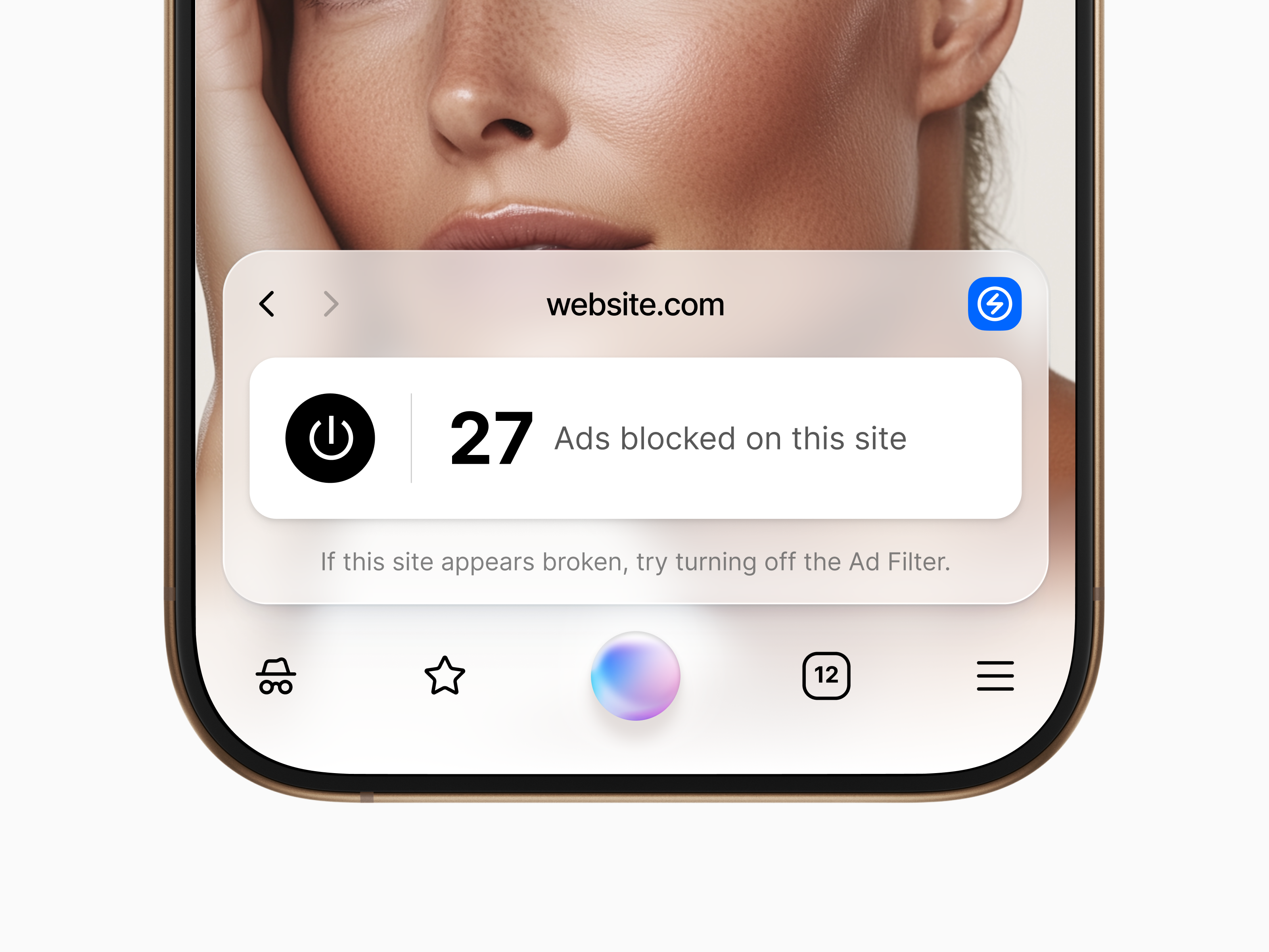 AI Mobile Browser ai app browser ios iphone app mobile ui user interface