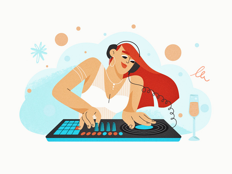 DJ Bride app branding design graphic design illustration logo typography ui ux vector