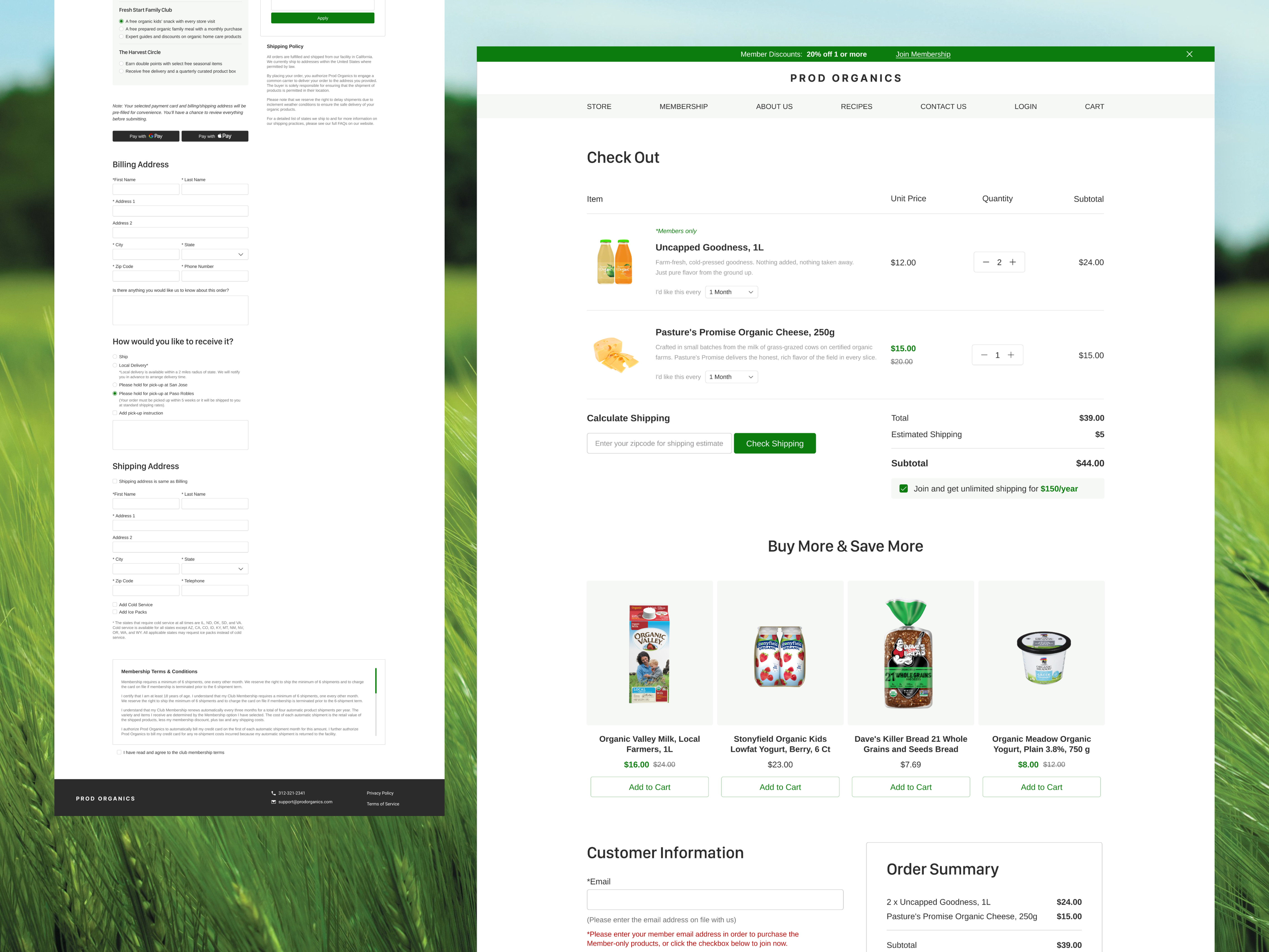 Checkout & Payment UI/UX for an Organic E-commerce Store checkout clean ui dashboard e commerce green grocery interface minimal minimalist modern organic payment shop shop ui shopify store ui design ux design visual design web design
