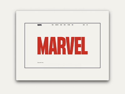 "Marvel" Main Screen Animation animation design motion graphics ui ux