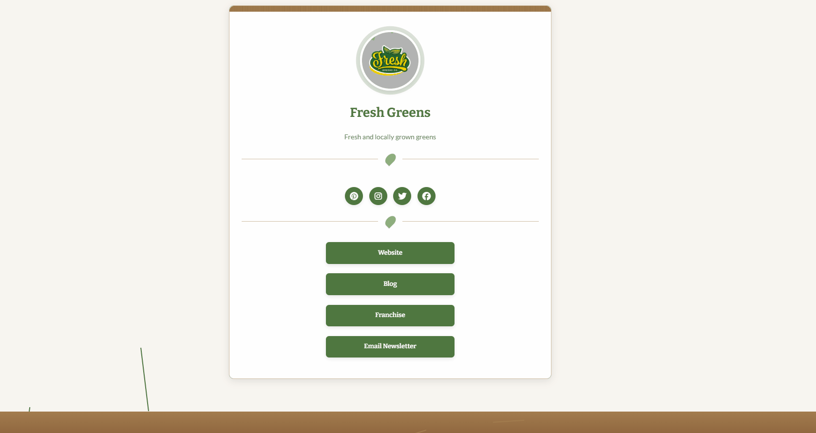 Fresh Green Animated Profile animation business card gif profile