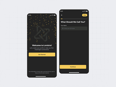 Lovistro – Dating App Onboarding UI relationship app ui