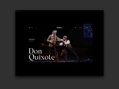 "The Bolshoi Theatre" Page Animation animation design motion graphics ui ux