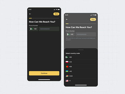 Lovistro – Phone Verification UI dark mode app