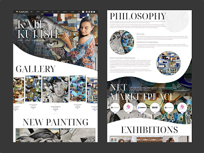 Business card website for an artist artist colour creativity dailyui design paintings ui ux