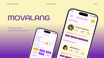 Grand Project: Movalang branding design ui ux
