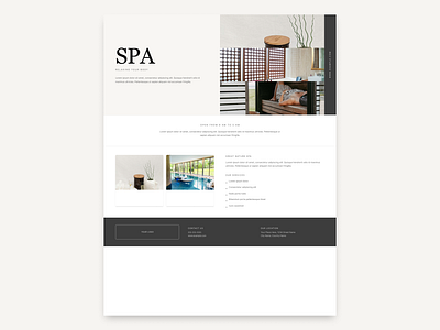 Spa Center Advertising Poster animation banner branding brochure design graphic design illustration logo poster typography ui ux vector