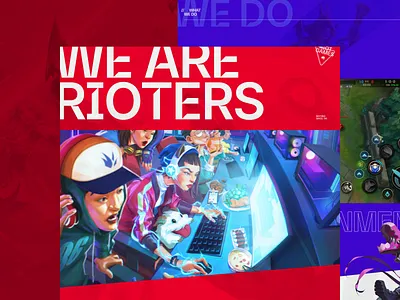 Riot Games - Redesign animation design esports figma game graphic design interface layout riot games typography ui web web design