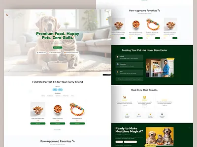 Premium Pet Food Shop Website animation branding design graphic design illustration logo typography ui ux vector