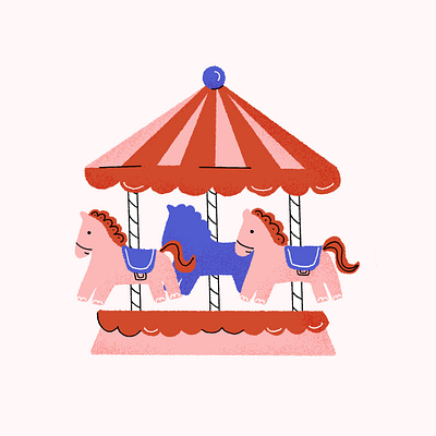 Carousel art illustraion vector