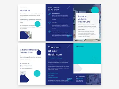 Medicine Center Brochure Design animation banner branding brochure design graphic design illustration logo poster typography ui ux vector webdesign