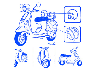 Vespa app branding design graphic design illustration logo typography ui ux vector