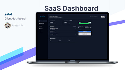 Salaf Client Dashboard — Dark Mode UI architecture branding dashboard product design saas saas design saas landing page saas product design saas website uiux user interface ux stratagy web design