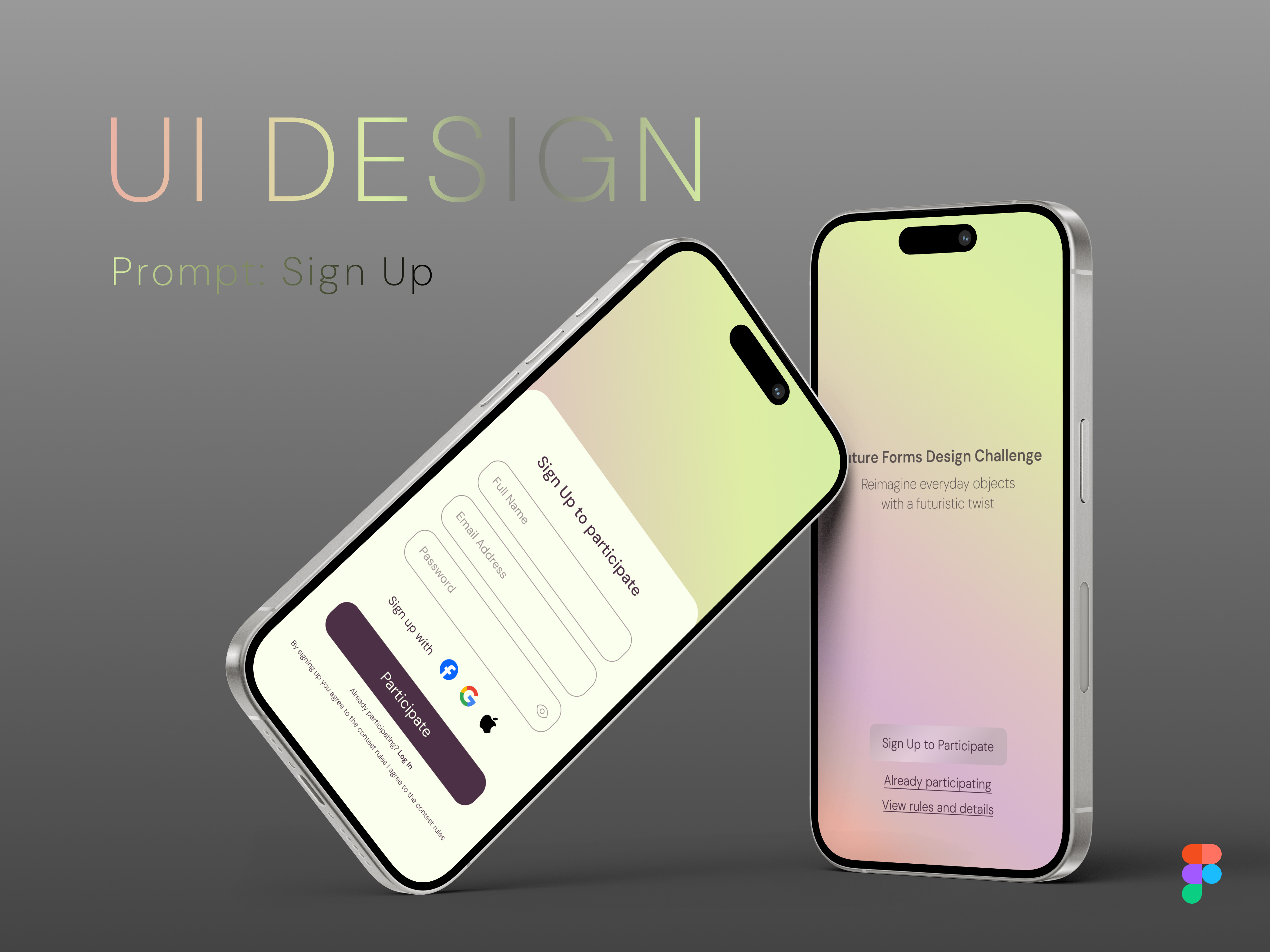 Design Challenge Sign Up Page | Daily UI #001 appdesign dailyui designchellenge futureforms graphic design mobileui portfolioproject ui uidesign uxdesign