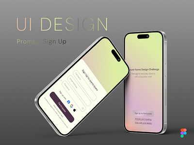Design Challenge Sign Up Page | Daily UI #001 appdesign dailyui designchellenge futureforms graphic design mobileui portfolioproject ui uidesign uxdesign